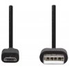 NEDIS kabel USB 2.0/ zástrčka USB-A - zástrčka micro-B/ černý/ bulk/ 2m