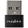 NEDIS adaptér USB/ konektory USB 2.0 A – USB-C zásuvka/ černý/ blistr