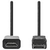 NEDIS kabel DisplayPort - HDMI/ zástrčka DisplayPort - zástrčka HDMI/ černý/ bulk/ 2m