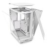 NZXT skříň H6 Flow RGB dvoukomorová / MidT / 3x120mm RGB fan / 2xUSB 3.2 / USB-C / prosklená / bílá