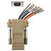 NEDIS serial adaptér/ zásuvka D-SUB 9-Pin - zásuvka RJ45/ pooniklovaný/ slonovinová kost/ blistr