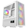 DEEPCOOL skříň CH560 Digital / MidT/ 3x140 a 120mm ARGB fan / USB 3.0 / USB-C/ tvrzené sklo / digitální displej / bílá