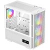 DEEPCOOL skříň CH560 Digital / MidT/ 3x140 a 120mm ARGB fan / USB 3.0 / USB-C/ tvrzené sklo / digitální displej / bílá