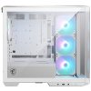 MSI skříň MAG PANO M100R PZ White/ bez zdroje/ levé a přední sklo/ 4x 120 mm A-RGB fan/ 1x USB-C/ 1x USB3.2/ bílá