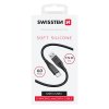 Swissten Datový kabel SOFT SILICONE USB / USB-C 1,5 M 60W ČERNÝ