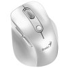 GENIUS Ergo 9000S Pro Pearl White/ duální Bluetooth + 2,4GHz/ 2400 dpi/ bezdrátová/ 6tlačítková/ dobíjecí/ RGB/ bílá
