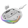 GENIUS Ergo 9000S Pro Pearl White/ duální Bluetooth + 2,4GHz/ 2400 dpi/ bezdrátová/ 6tlačítková/ dobíjecí/ RGB/ bílá