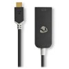 NEDIS kabelový adaptér USB 3.2 Gen 1/ USB-C zástrčka - DisplayPort zásuvka/ kulatý/ černý/ BOX/ 20cm