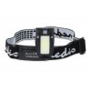 NEDIS LED čelovka/ 180 lm/ napájení z baterie/ napájení z USB/ 3.7 V DC/ včetně baterií/ dobíjecí/ černá