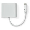 NEDIS USB 3.2 Gen 1 adaptér/ USB-C zástrčka - USB-A zásuvka - USB-C zásuvka/ výstup HDMI/ bílý/ box/ 10 cm