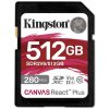 KINGSTON Canvas React Plus 512GB SDXC / UHS-II / U3 / V60 / 280R/100W / Full HD/4K