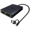 i-tec USB-A/USB-C Dual 4K DP video adaptér