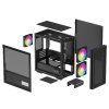 DEEPCOOL skříň CH360 Digital / mATX / 140mm +120 mm fan / USB 3.0 / USB-C /  mesh panel / prosklená bočnice / černá