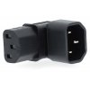 NEDIS napájecí adaptér z IEC-320-C14 na IEC-320-C13/ úhlový 90°/ černý