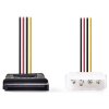 NEDIS redukční kabel interního napájení/ 15-pinová zásuvka SATA - zástrčka Molex/ více barev/ box/ 15cm