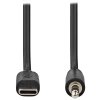 NEDIS USB-C adaptér/ USB-C zástrčka - 3,5 mm jack zástrčka/ černý/ bulk/ 1m