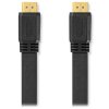NEDIS High Speed HDMI 2.0 kabel s ethernetem/ 4K@30Hz/ zlacené konektory HDMI-HDMI/ plochý/ černý/ bulk/ 2m