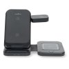NEDIS bezdrátová nabíječka 3 v 1/ 15 W/ LED indikace provozu/ USB-A/ USB-C/ černá/ kabel 1m