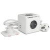 Cubenest Powercube Extended USB PD 35W, 2xUSB-C, 4× zásuvka, 1,5m, bílá/šedá, dětská pojistka, uzemnění, montážní dok