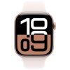 Apple Watch Series 10 GPS + Cellular 42mm Růžově zlatý hliník se světle ruměným sportovním řemínkem - S/M