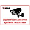 Dahua Bezpečnostní tabulka pro kamerové systémy, bílá, 210x150mm
