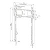 Neomounts WL30-750BL18P Neomounts LEVEL-750 Wall Mount (XL, 100 kg,portrait,kickstand, lockable,connectable,VESA 500x800