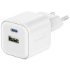 Swissten síťový adaptér 12w 1x usb-c + 1x usb-a  bílý