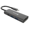 Swissten usb-c hub 4-in-1 (usb-c 100w, hdmi 4k, 2x usb-a) aluminium