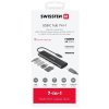 Swissten usb-c hub 7-in-1 (usb-c 100w, hdmi 4k, 1x usb-a 3.0, 2x usb-a 2.0, sd, micro sd) aluminium