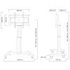 POŠKOZENÝ OBAL - Neomounts  PLASMA-M2500SILVER / Motorised Mobile Floor Stand - VESA 200x200 up to 800x600 / Silver