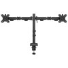 Neomounts NERO Double Flat Screen Desk Mount 10-32 " (phone holder+Quick-fix clamp/grommet)