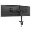 Neomounts NERO Double Flat Screen Desk Mount 10-32 " (phone holder+Quick-fix clamp/grommet)