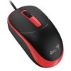 GENIUS DX-123 Sunshine Red/ drátová/ 1200 dpi/ USB/ černočervená