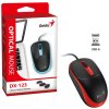 GENIUS DX-123 Sunshine Red/ drátová/ 1200 dpi/ USB/ černočervená