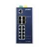 Planet IGS-12040MT L3 switch, 8x1Gb, 2x1Gb SFP, 2x2.5Gb SFP, dual 12-72VDC, -40~75°C, IP30