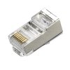 XtendLan Konektor STP RJ45 CAT 6, lanko, 50U, vkládané rozpletení, i pro kabely průměru 7,5mm