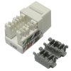 XtendLan Keystone jack RJ45, narážecí, CAT6, UTP, bílý, 90 st., narážení shora