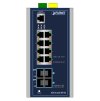 Planet IGS-6325-8T4X průmyslový L3 switch, 8x1Gb, 4x10Gb SFP+, 12-48VDC, -40~75°C, IP30, fanless