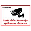 XtendLan Bezpečnostní tabulka pro kamerové systémy, transparentní, 210x150mm