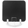 NEDIS aktivní pokojová DVB-T/T2 anténa/ FM / UHF / VHF/ rozsah příjmu 0-25 km/ LTE700/ zesílení 30 dB/ ABS/ bílá