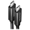AXAGON datový a nabíjecí kabel USB-C na USB-C / USB3.2 Gen 2 / 5A / PD 100W / opletený / 1,5m / černý