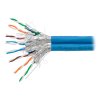 PLANET kabel SFTP, drát, Cat 6A, 4p, 500MHz, LS0H, TWIN stíněný každý pár,Planet Elite, modrý, Dca, balení 2*100m