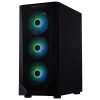 BitFenix skříň C60 Negro / ATX /  4x 120mm ARGB fan + controller / 2xUSB 2.0 / USB 3.0 / tvrzené sklo / černá