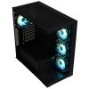 BitFenix skříň CETO Cube / 4x 120mm ARGB fan / 2x USB 3.0 / USB-C / tvrzené sklo / černá