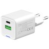 COLORWAY 1x USB-C/ síťová nabíječka/ GaN/ PD/ PPS/ QC/ 30W/ Bílá