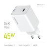 COLORWAY 1x USB-C/ síťová nabíječka/ GaN/ PD/ PPS/ 45W/ Bílá
