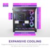 NZXT skříň H9 Flow ARGB+ dvoukomorová ATX / 6xRGB 140 mm / 1x 120mm fan / prosklená / controller / černá