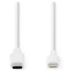 NEDIS Lightning kabel/ USB 2.0/ Apple Lightning 8pinový/ USB-C zástrčka/ kulatý/ bílý/ box/ 1m
