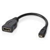NEDIS High Speed HDMI kabel s Ethernetem/ micro HDMI zástrčka - HDMI zásuvka/ 4K@30Hz/ 10.2 Gbps/ 20cm
