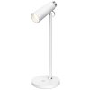 IMMAX LED stolní lampička TIT/ Qi nabíjení/ 12W/ DC12V/1A/ 100-240 VAC/ 150lm/ bílá se stříbrnými prvky